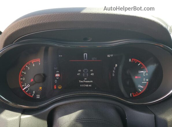 1C4SDJCT7LC187071 2020 DODGE DURANGO White Instrument cluster view