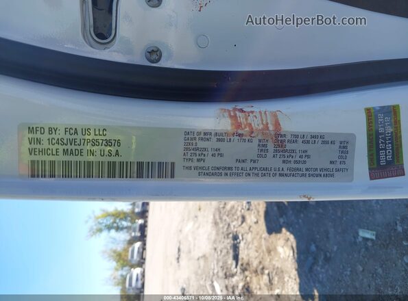 1C4SJVEJ7PS573576 2023 JEEP GRAND WAGONEER White Вид підкапотного простору