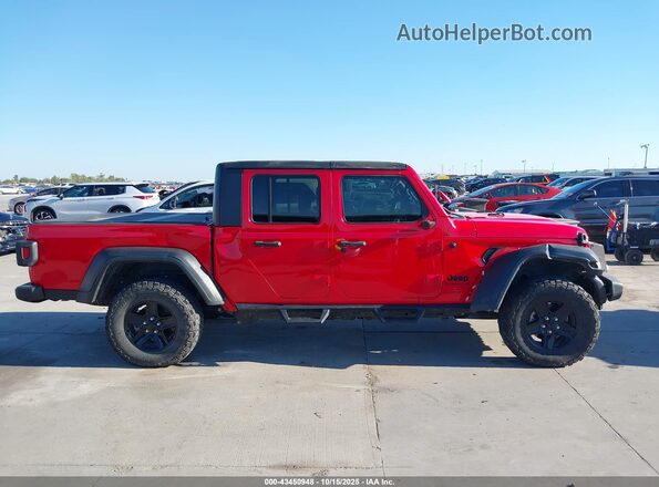 1C6HJTAG1LL217046 2020 JEEP GLADIATOR Красный Вид задней части салона