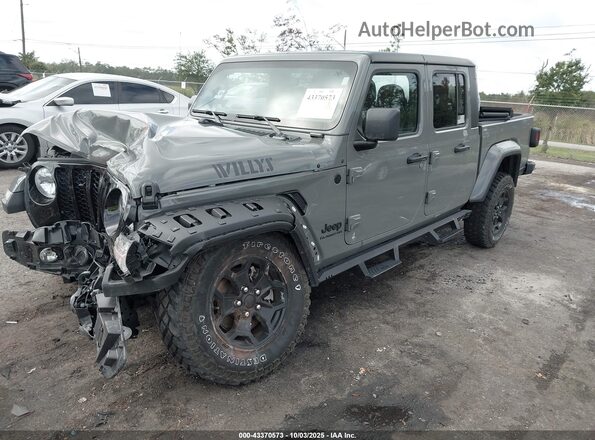 1C6HJTAG1ML614953 2021 JEEP GLADIATOR Gray Առջևի ձախ երեք քառորդ տեսարան