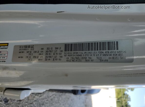 1C6HJTAG2LL126769 2020 JEEP GLADIATOR White Engine compartment view