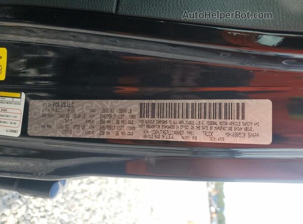 1C6HJTAG7LL140067 2020 JEEP GLADIATOR Black Вид підкапотного простору