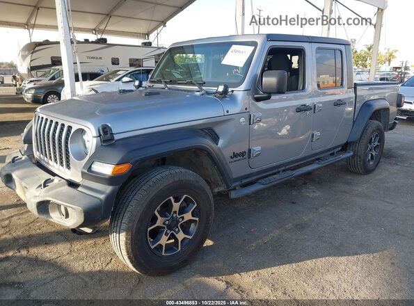 1C6HJTAG7LL159394 2020 JEEP GLADIATOR Gray Vista tres cuartos delantera izquierda