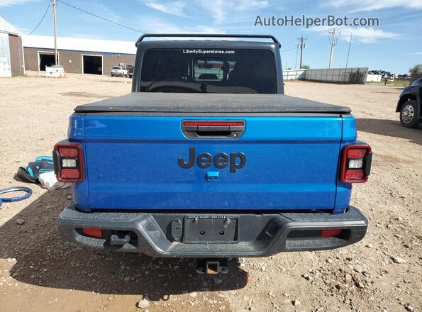 1C6HJTAG7ML501007 2021 JEEP GLADIATOR Blue Вид ззаду