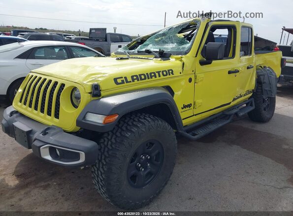 1C6HJTAG8PL568624 2023 JEEP GLADIATOR Yellow Front left