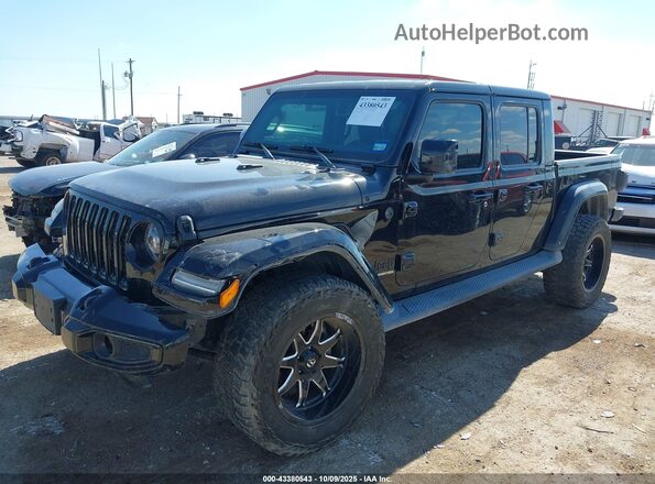 1C6HJTFG2ML600357 2021 JEEP GLADIATOR Black Առջևի ձախ երեք քառորդ տեսարան