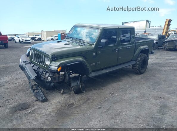 1C6HJTFG5NL155467 2022 JEEP GLADIATOR Green Առջևի ձախ երեք քառորդ տեսարան