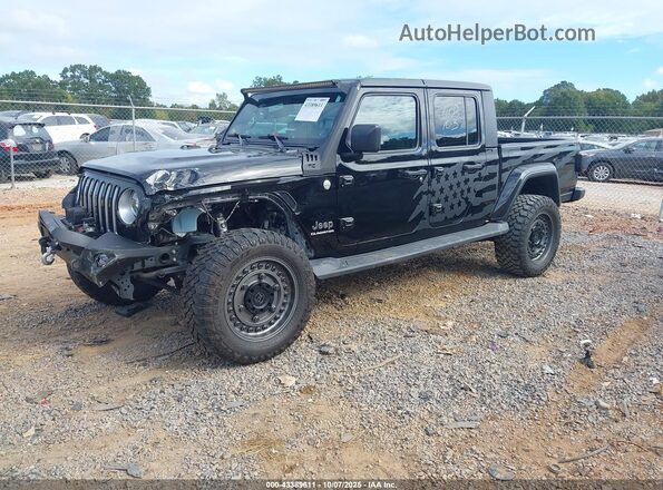 1C6HJTFGXLL139925 2020 JEEP GLADIATOR Black წინა მარცხენა ხედი სამი მეოთხედიდან