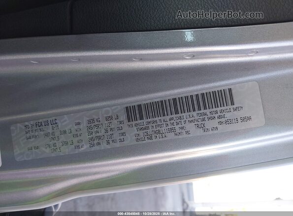 1C6JJTAG8LL115955 2020 JEEP GLADIATOR Gray Widok komory silnika