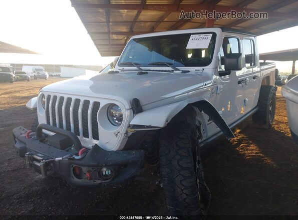 1C6JJTAG8ML557863 2021 JEEP GLADIATOR White წინა მარცხენა ხედი სამი მეოთხედიდან