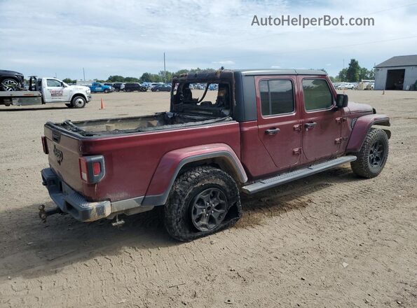 1C6JJTAM0ML526872 2021 JEEP GLADIATOR Burgundy Trasero derecho