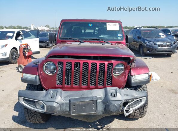 1C6JJTAM8ML603908 2021 JEEP GLADIATOR Maroon Vista del cuadro de instrumentos