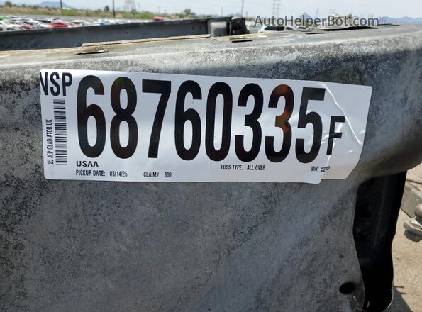 1C6RJTBG7SL520270 2025 JEEP GLADIATOR Burn Շարժիչի բաժամունքի տեսք