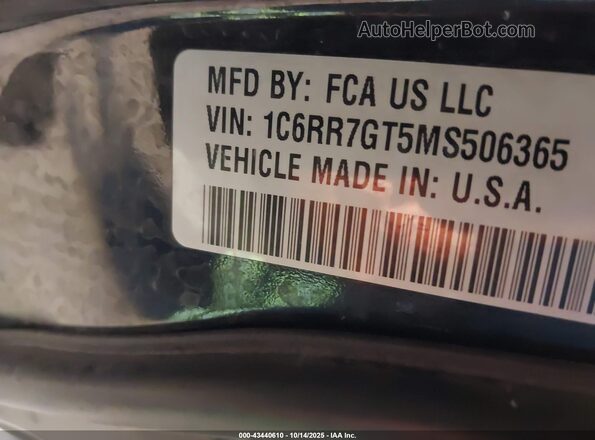 1C6RR7GT5MS506365 2021 RAM 1500 CLASSIC Black Engine compartment view