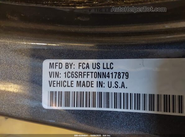 1C6SRFFT0NN417879 2022 RAM 1500 Серый Вид подкапотного пространства