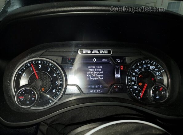 1C6SRFFT2LN241835 2020 RAM 1500 Black Vista del cuadro de instrumentos