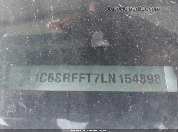 1C6SRFFT7LN154898 2020 RAM 1500 Gray Engine compartment view