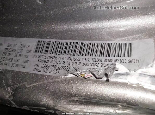 1C6SRFHT0LN272322 2020 RAM 1500 Silver Вид підкапотного простору