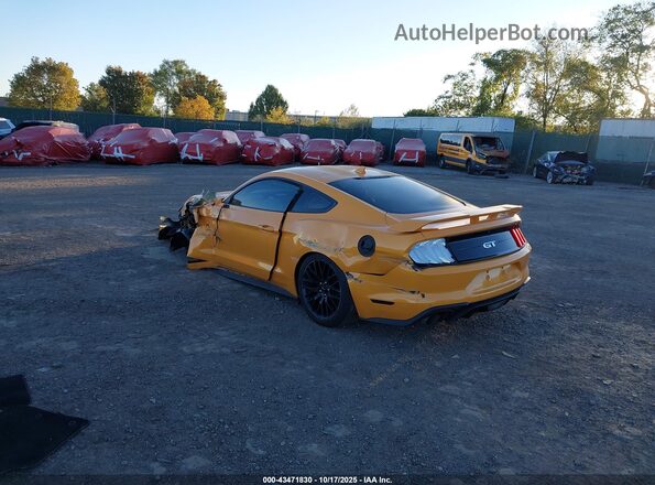 1FA6P8CF0N5116822 2022 FORD MUSTANG Желтый Задняя левая четверть