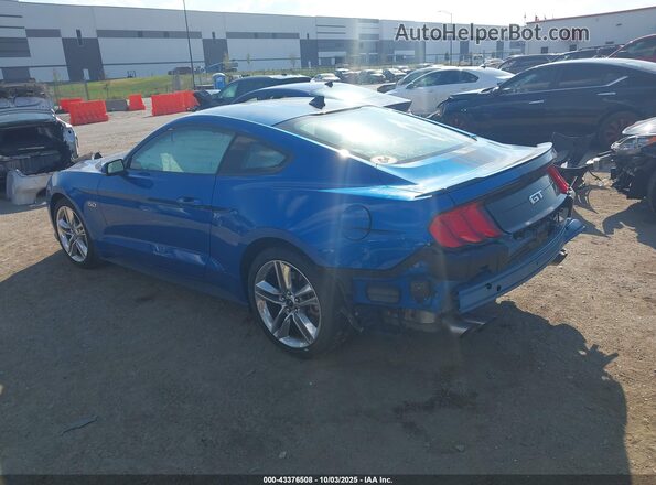 1FA6P8CF1M5139430 2021 FORD MUSTANG Blue Հետևի ձախ