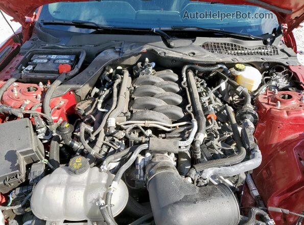 1FA6P8CF2P5307077 2023 FORD MUSTANG Red Սալոնի հետևի տեսք