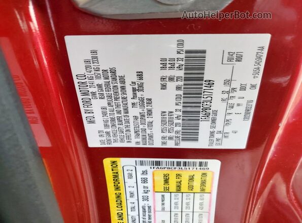 1FA6P8CF3L5171469 2020 FORD MUSTANG Red ძრავის განყოფილების ხედი