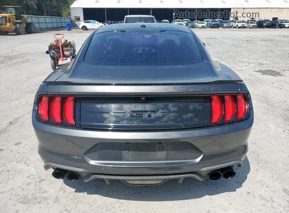 1FA6P8CF4L5124483 2020 FORD MUSTANG Gray Vista trasera