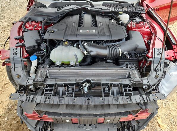 1FA6P8CF5M5129189 2021 FORD MUSTANG Red Widok wnętrza z tyłu