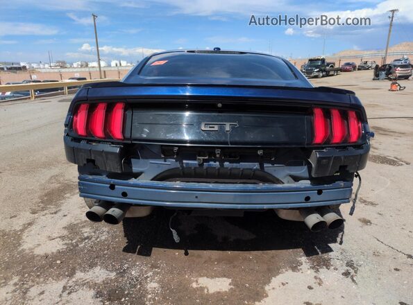 1FA6P8CF8K5175709 2019 FORD MUSTANG Blue Հետևի տեսք