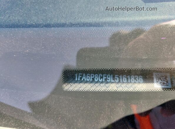 1FA6P8CF9L5161836 2020 FORD MUSTANG Gray ძრავის განყოფილების ხედი