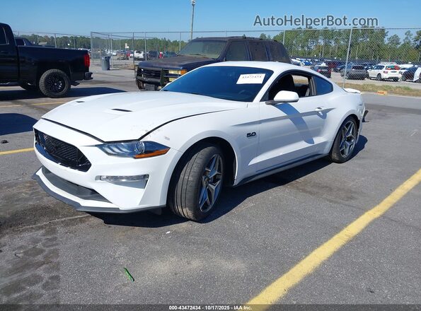 1FA6P8CF9L5189281 2020 FORD MUSTANG White წინა მარცხენა ხედი სამი მეოთხედიდან