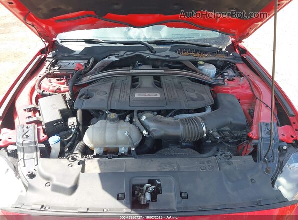 1FA6P8CF9N5111599 2022 FORD MUSTANG Red Вид ззаду