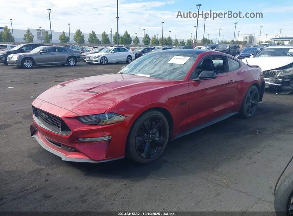 1FA6P8CFXM5113621 2021 FORD MUSTANG Бордовый Передняя левая четверть