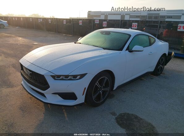 1FA6P8TH0R5105570 2024 FORD MUSTANG White Առջևի ձախ երեք քառորդ տեսարան