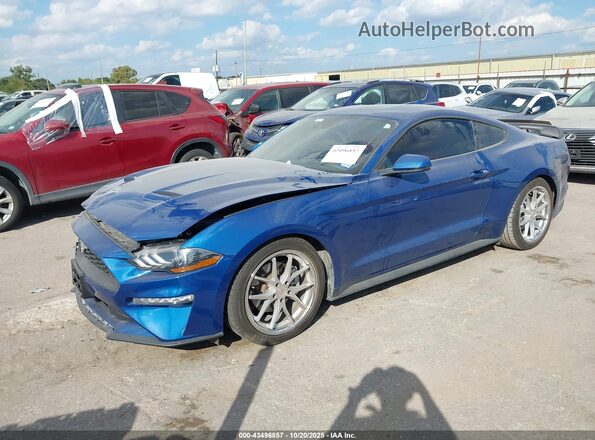1FA6P8TH2N5117388 2022 FORD MUSTANG Синий Передняя левая четверть