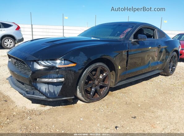 1FA6P8TH3L5175345 2020 FORD MUSTANG Black Vista tres cuartos delantera izquierda