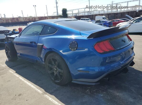 1FA6P8TH6J5150470 2018 FORD MUSTANG Blue Задня ліва чверть
