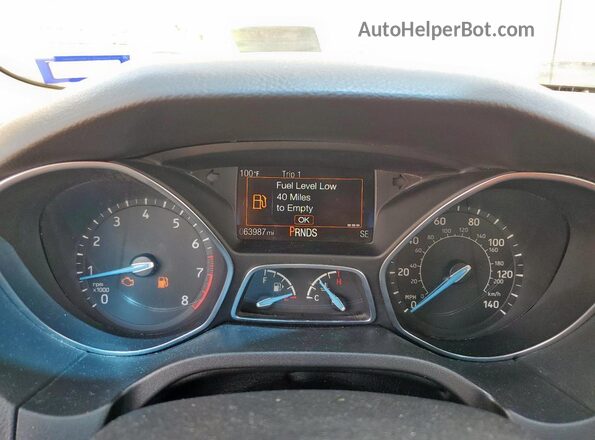 1FADP3FE7HL313886 2017 FORD FOCUS Gray ხელსაწყოთა პანელის ხედი