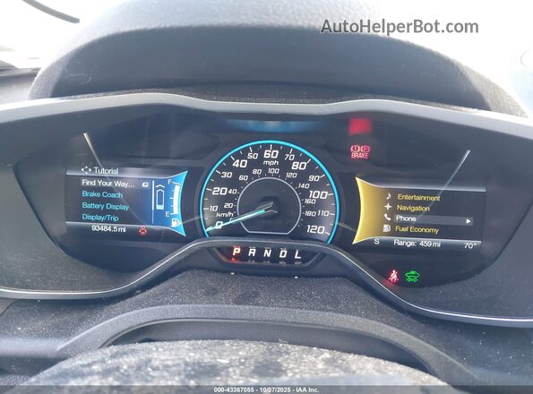 1FADP5BU3GL120027 2016 FORD C-MAX HYBRID Red Rear seats view