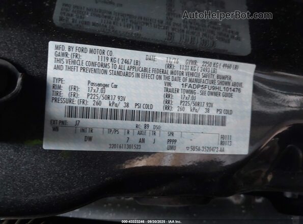 1FADP5FU9HL101476 2017 FORD C-MAX ENERGI Gray Vista del compartimento del motor