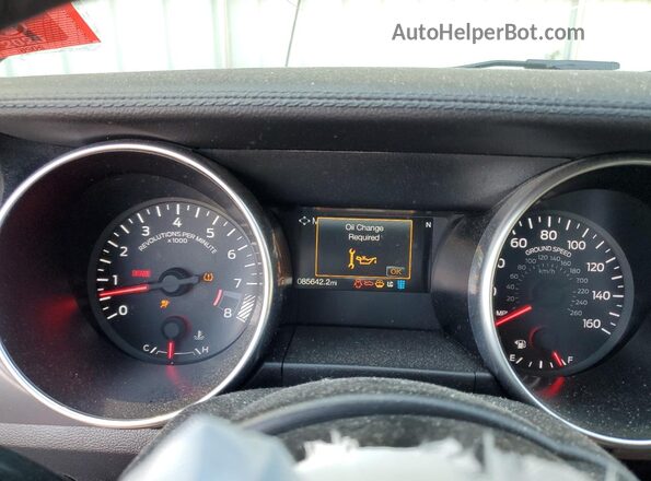 1FATP8FF3K5204869 2019 FORD MUSTANG Red Вид щитка приладів