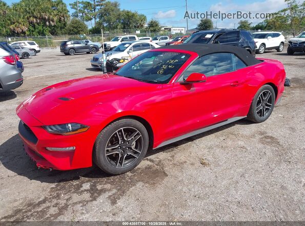 1FATP8UH6L5125640 2020 FORD MUSTANG Red Առջևի ձախ երեք քառորդ տեսարան