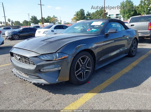 1FATP8UH8L5138728 2020 FORD MUSTANG Gray Vista tres cuartos delantera izquierda