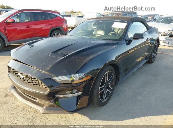 1FATP8UH8N5105666 2022 FORD MUSTANG Черный Передняя левая четверть