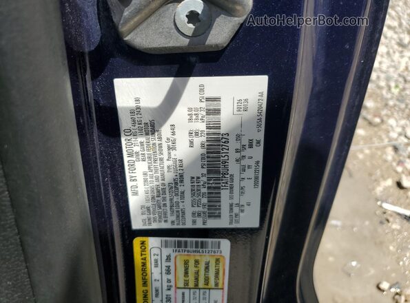 1FATP8UH9L5127673 2020 FORD MUSTANG Blue Widok komory silnika