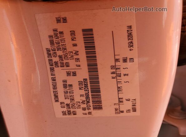 1FD7W2B60LED88358 2020 FORD F250 Белый Вид подкапотного пространства