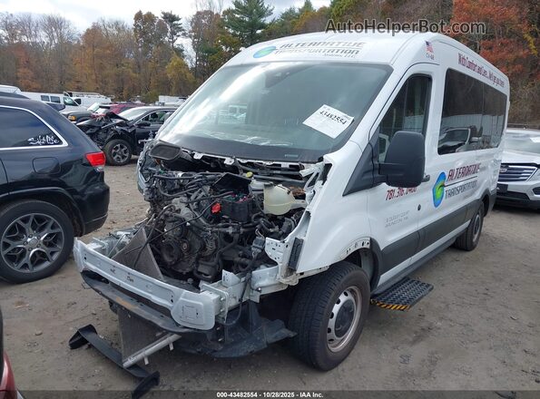1FDAX2C83MKB01505 2021 FORD PASSENGER White წინა მარცხენა ხედი სამი მეოთხედიდან
