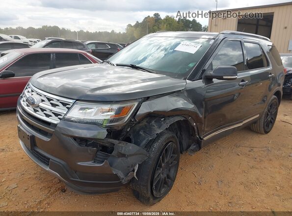 1FM5K7D82KGA60599 2019 FORD FORD EXPLORER Gray Vista tres cuartos delantera izquierda