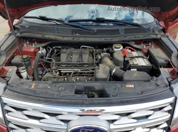 1FM5K7F83KGA64139 2019 FORD FORD EXPLORER Red Engine compartment view