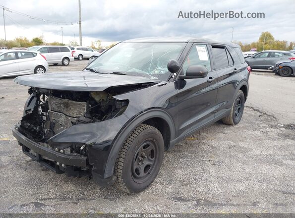 1FM5K8AB1LGD01477 2020 FORD POLICE INTERCEPTOR Black Առջևի ձախ երեք քառորդ տեսարան